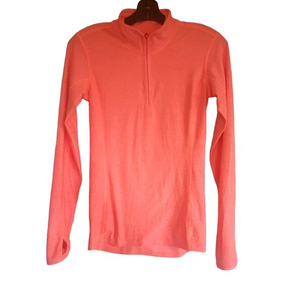 The North Face Motivation 1/4 Zip long sleeve Athletic Shirt coral orange XS - Picture 1 of 7